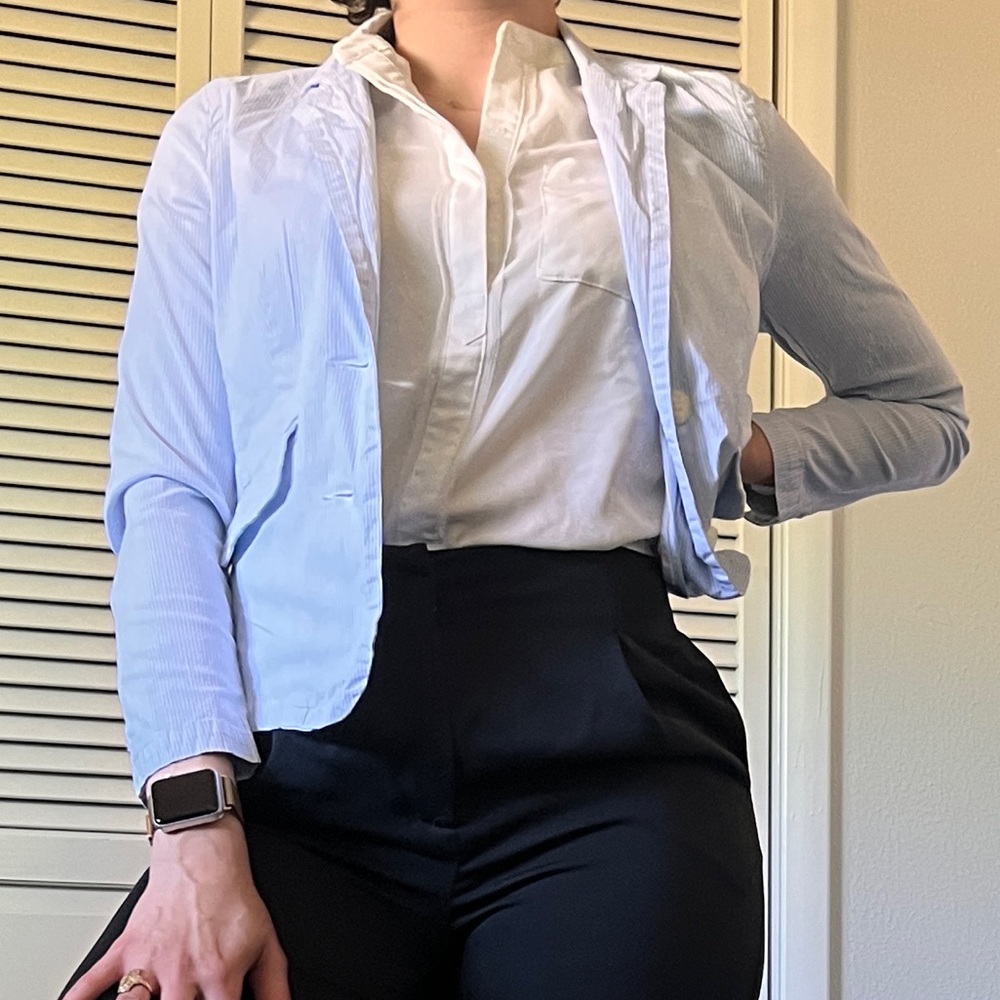 striped blazer